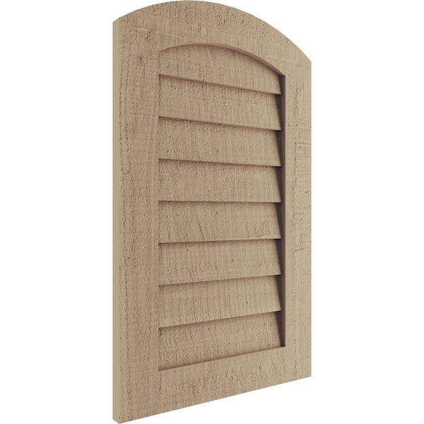 Timberthane Rough Cedar Arch Top Faux Wood Non-Functional Gable Vent, Primed Tan, 26W X 42H